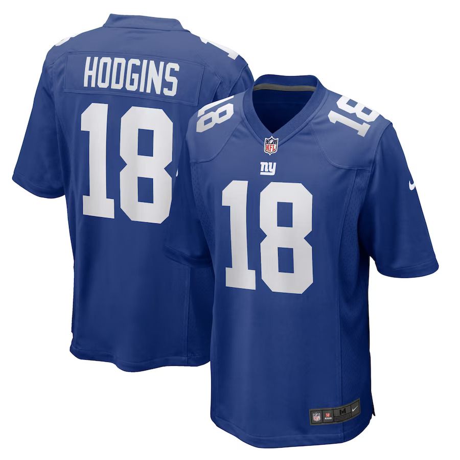 Men New York Giants 18 Isaiah Hodgins Nike Royal Home Game Player NFL Jersey